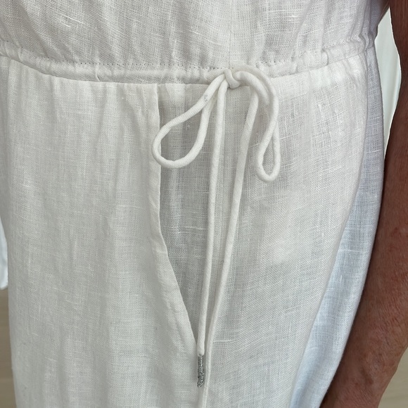 Club Monaco White Linen Jump Suit - Picture 6 of 12